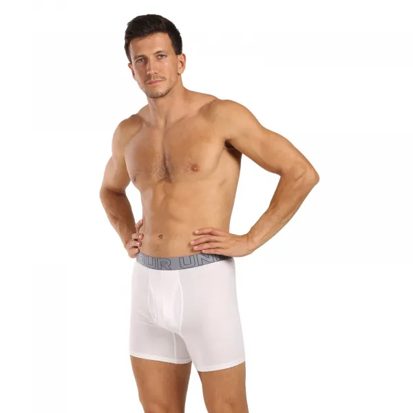 3PACK pánske boxerky Under Armour bielé (1383889 100) M, trenky