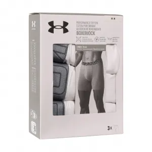 3PACK pánske boxerky Under Armour bielé (1383889 100) M, trenky