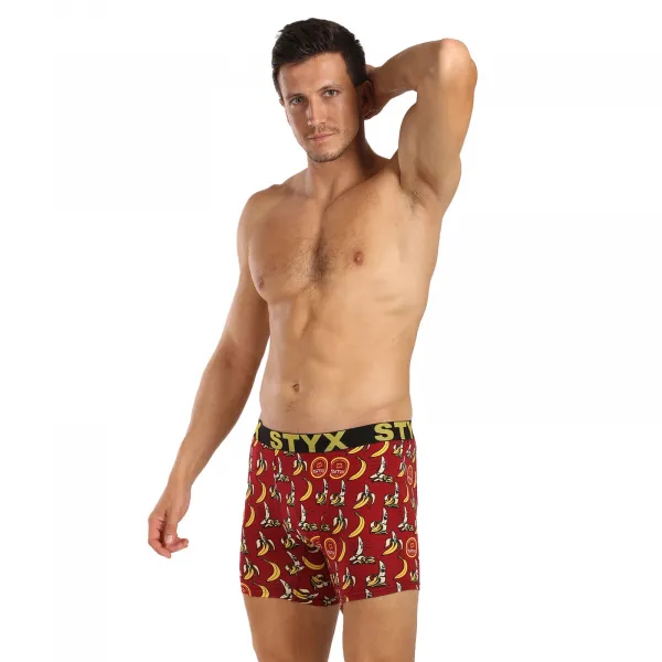 Pánske boxerky Styx long art športová guma banány (UN1359) M, trenky
