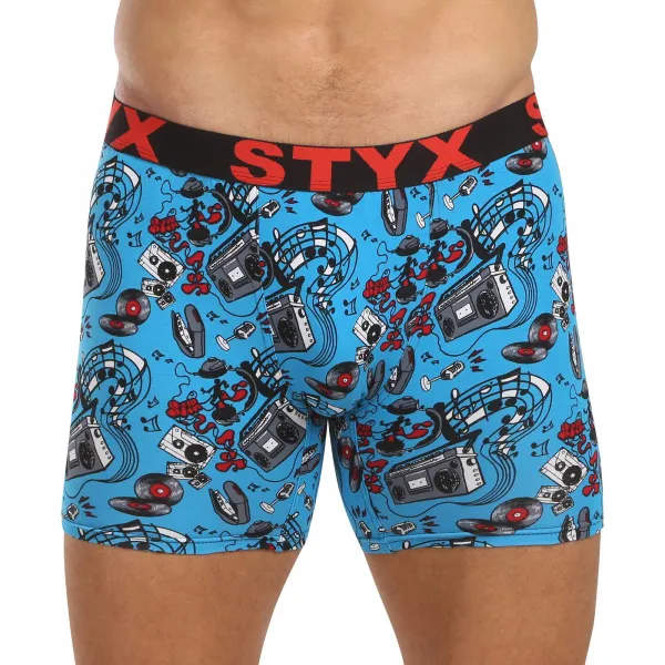 3PACK pánske boxerky Styx long art športová guma viacfarebné (3UN15780) M, trenky