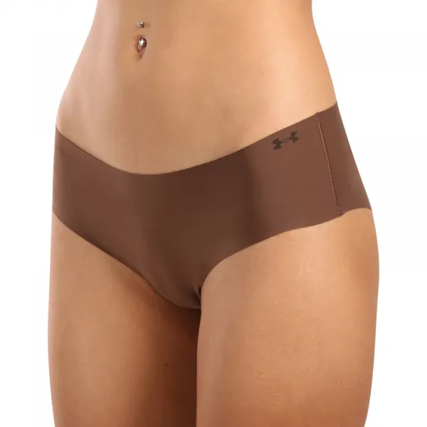3PACK dámske nohavičky Under Armour hnedé (1383895 625) XL