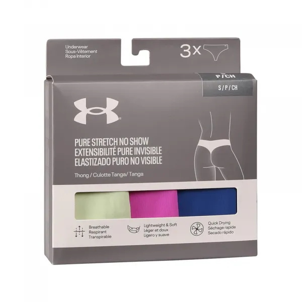 3PACK dámské tangá Under Armour viacfarebné (1383893 383) S