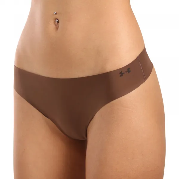 3PACK dámské tangá Under Armour hnedá (1383893 625) L