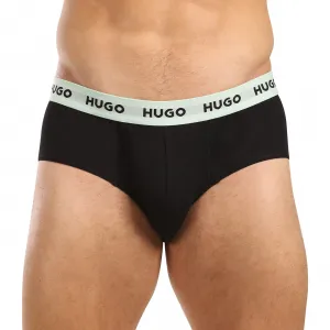 3PACK pánske slipy HUGO čierné (50517879 961) S