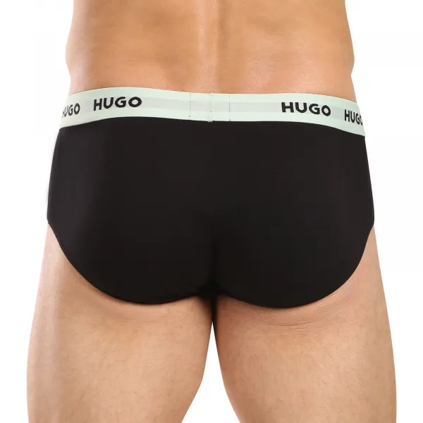 3PACK pánske slipy HUGO čierné (50517879 961) S