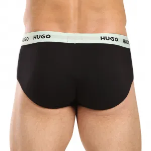 3PACK pánske slipy HUGO čierné (50517879 961) S