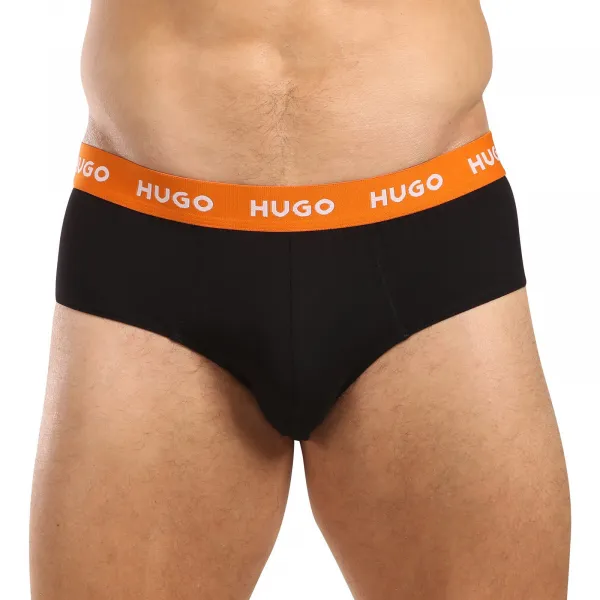 3PACK pánske slipy HUGO čierné (50517879 961) S