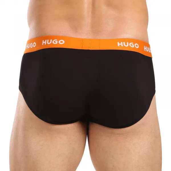 3PACK pánske slipy HUGO čierné (50517879 961) S