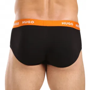 3PACK pánske slipy HUGO čierné (50517879 961) S