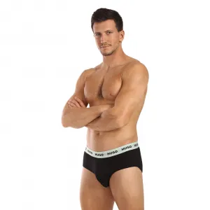 3PACK pánske slipy HUGO čierné (50517879 961) S