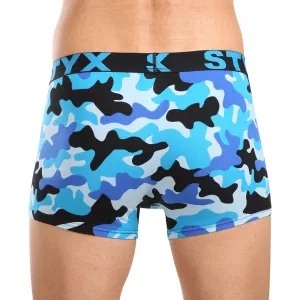 Pánske boxerky Styx art športová guma maskáč modrý (G1850) S, trenky