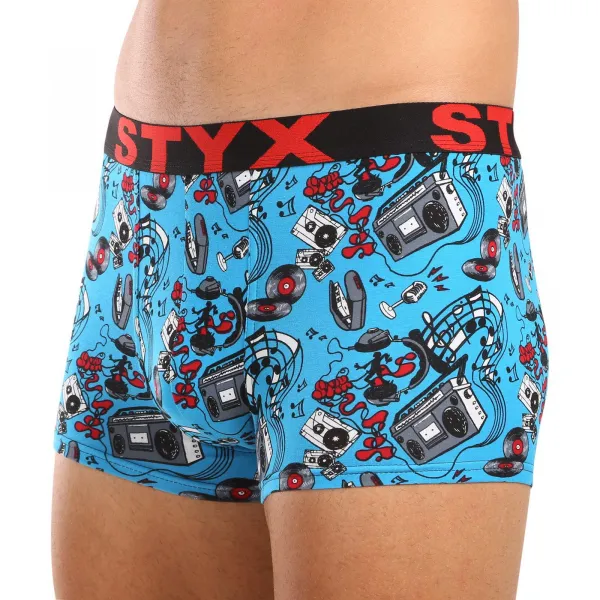 Pánske boxerky Styx art športová guma hudba (G1558) M, trenky