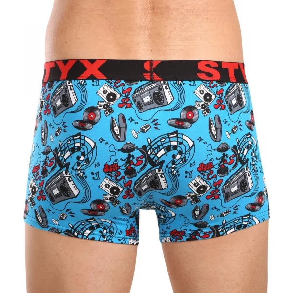 Pánske boxerky Styx art športová guma hudba (G1558) M, trenky