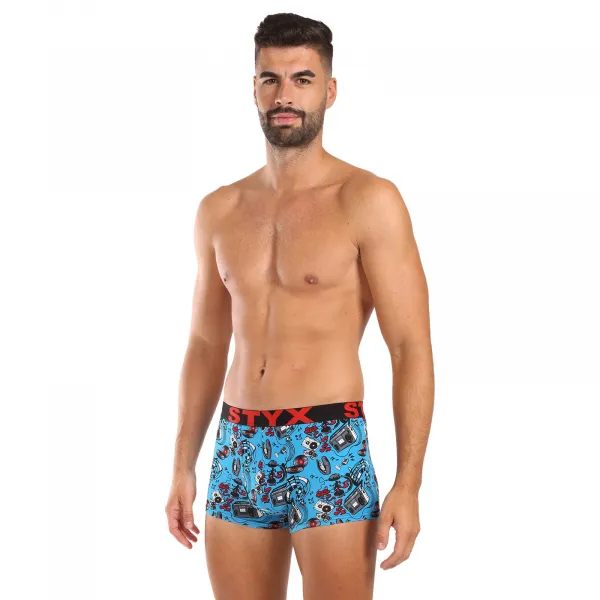 Pánske boxerky Styx art športová guma hudba (G1558) M, trenky