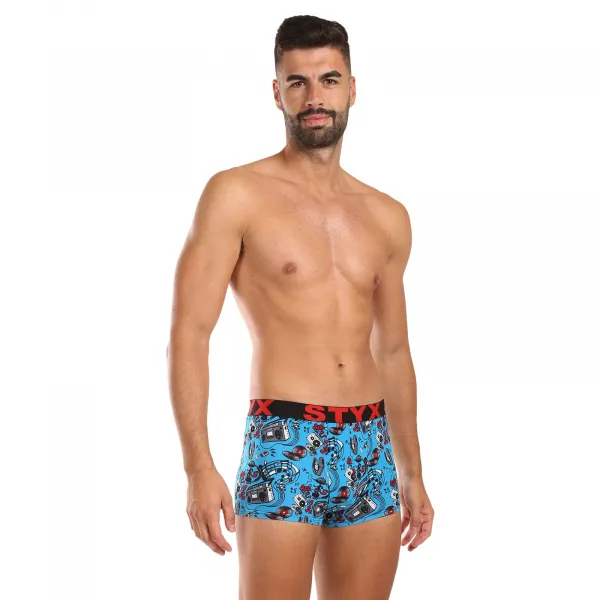 Pánske boxerky Styx art športová guma hudba (G1558) M, trenky