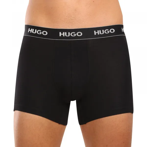 3PACK pánske boxerky HUGO čierné (50517886 991) L, trenky