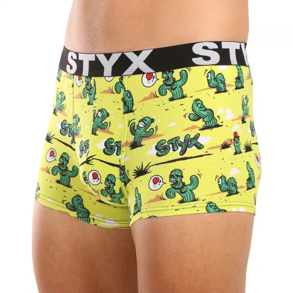 Pánske boxerky Styx art športová guma kaktusy (G1351) S, trenky