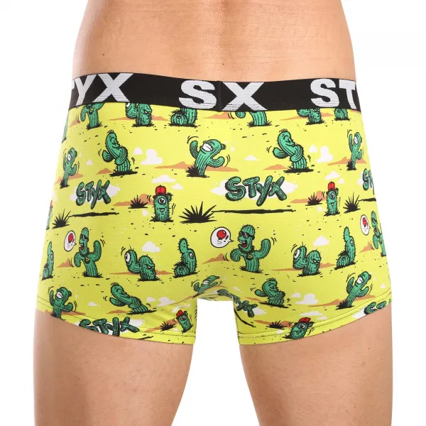 Pánske boxerky Styx art športová guma kaktusy (G1351) S, trenky