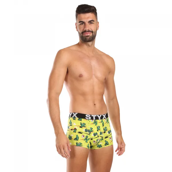 Pánske boxerky Styx art športová guma kaktusy (G1351) S, trenky