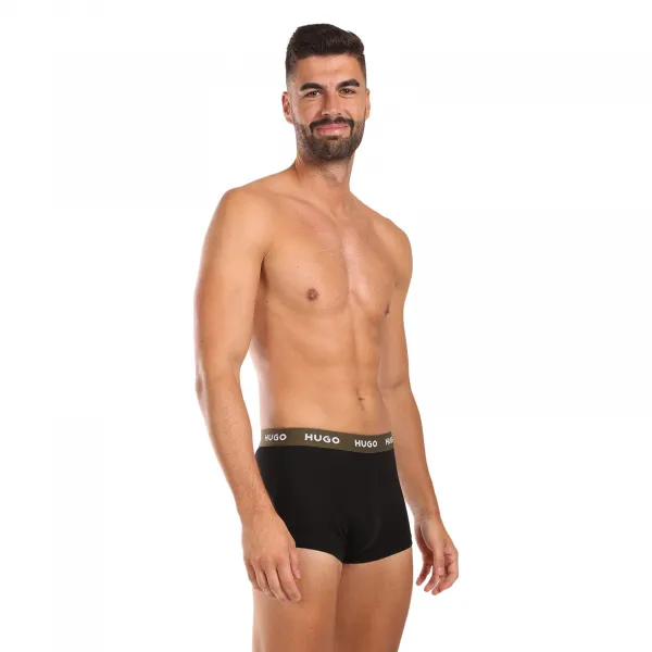 3PACK pánske boxerky HUGO čierné (50517878 988) M, trenky