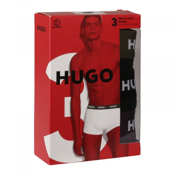 3PACK pánske boxerky HUGO čierné (50517878 988) M, trenky