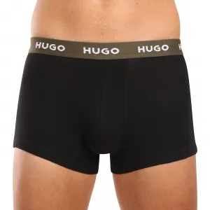 3PACK pánske boxerky HUGO čierné (50517878 988) M, trenky