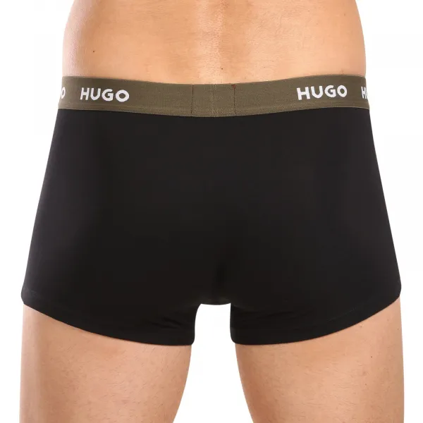 3PACK pánske boxerky HUGO čierné (50517878 988) M, trenky
