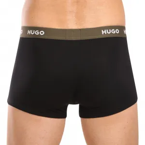 3PACK pánske boxerky HUGO čierné (50517878 988) M, trenky