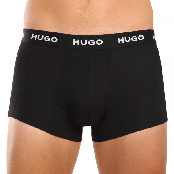 3PACK pánske boxerky HUGO čierné (50517878 988) M, trenky