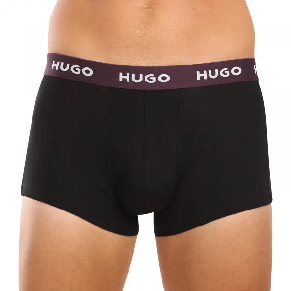 3PACK pánske boxerky HUGO čierné (50517878 988) M, trenky