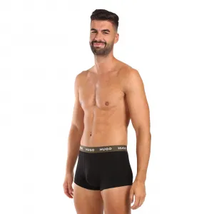 3PACK pánske boxerky HUGO čierné (50517878 988) M, trenky