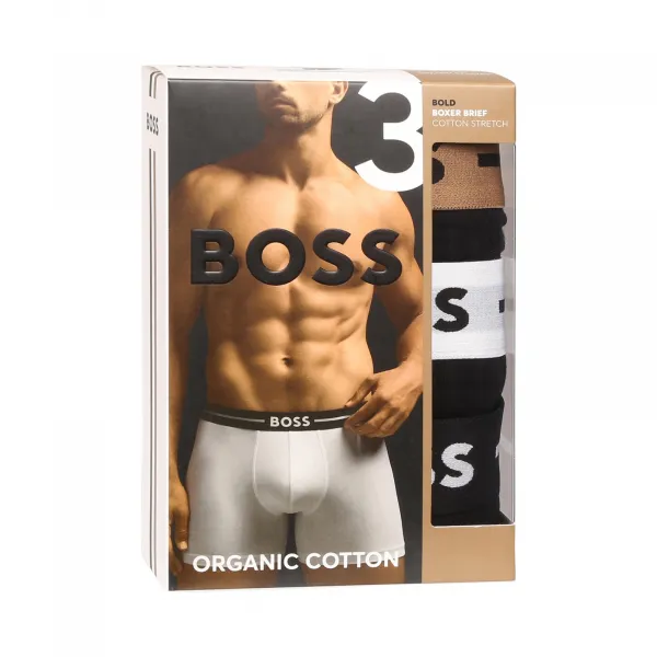 3PACK pánske boxerky BOSS čierné (50517834 981) M, trenky