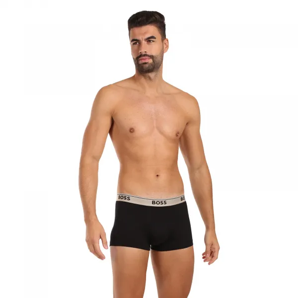 3PACK pánske boxerky BOSS čierné (50517827 968) S, trenky