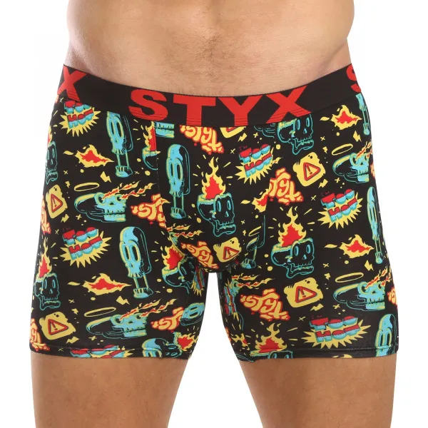 6PACK pánske boxerky Styx long art športová guma viacfarebné (6UN13198780) S, trenky