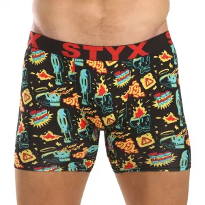 6PACK pánske boxerky Styx long art športová guma viacfarebné (6UN13198780) S, trenky