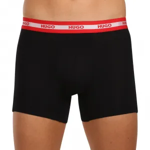3PACK pánske boxerky HUGO čierné (50520475 962) S, trenky
