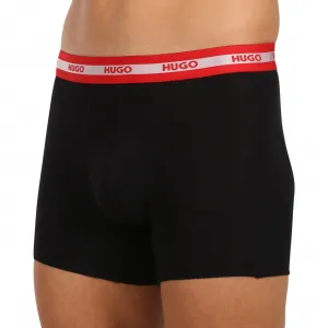 3PACK pánske boxerky HUGO čierné (50520475 962) S, trenky
