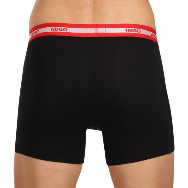 3PACK pánske boxerky HUGO čierné (50520475 962) S, trenky
