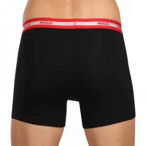 3PACK pánske boxerky HUGO čierné (50520475 962) S, trenky