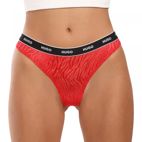 3PACK dámske tangá HUGO viacferbná (50523829 961) L