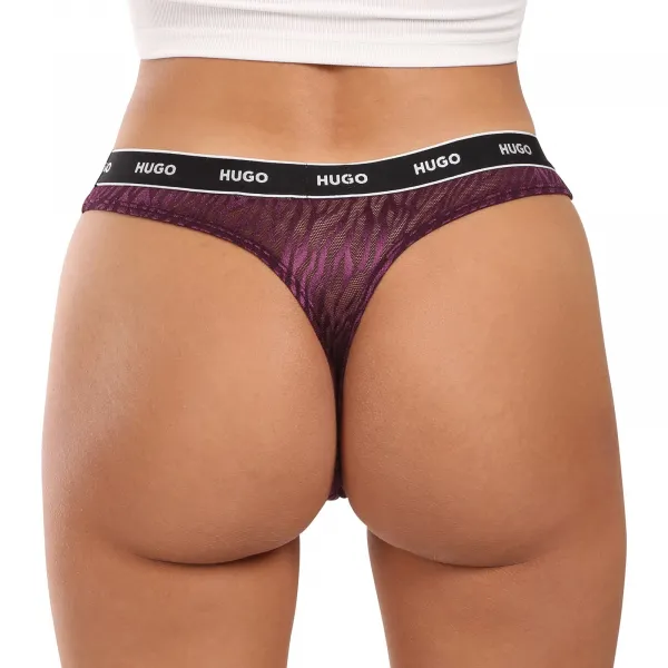 3PACK dámske tangá HUGO viacferbná (50523829 961) L