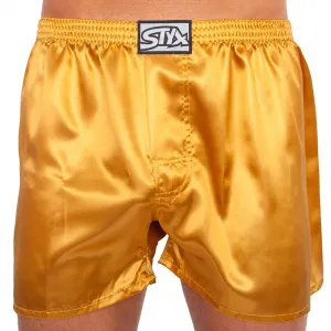 3PACK pánske trenky Styx klasická guma saténové viacfarebné (3C06350) M, trenírky