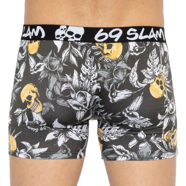 Pánske boxerky 69SLAM fit bamboo wild garden (MPBWGN-BB) M, trenky