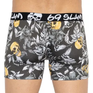 Pánske boxerky 69SLAM fit bamboo wild garden (MPBWGN-BB) M, trenky