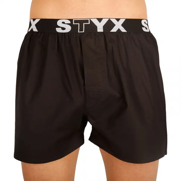 5PACK pánske trenky Styx športová guma čierne (5B960) M, trenírky