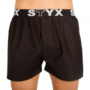 5PACK pánske trenky Styx športová guma čierne (5B960) M, trenírky