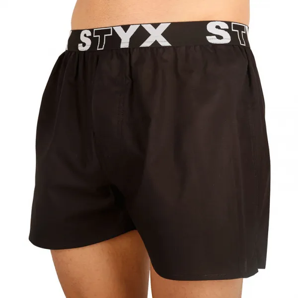 5PACK pánske trenky Styx športová guma čierne (5B960) M, trenírky