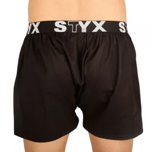 5PACK pánske trenky Styx športová guma čierne (5B960) M, trenírky