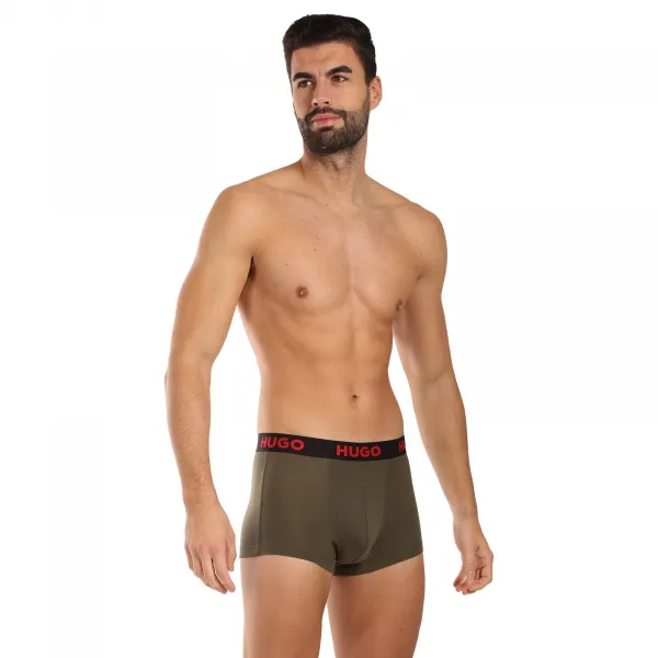 3PACK pánske boxerky HUGO viacfarebné (50496723 965) M, trenky
