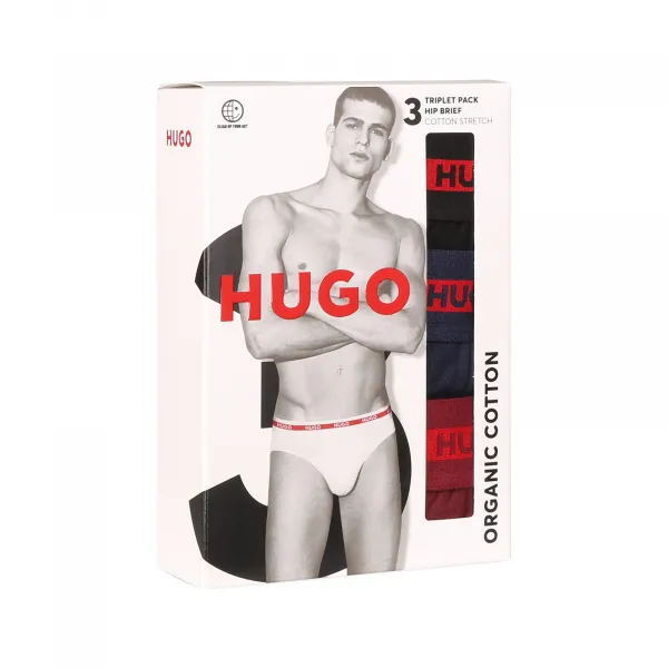 3PACK pánske slipy HUGO viacfarebné (50517877 963) M